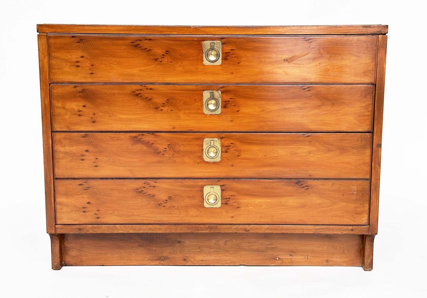 CHEST BY ARCHIE SHINE AND ROBERT HERITAGE, mid 20th century yewwood, with four drawers probably - Image 7 of 7