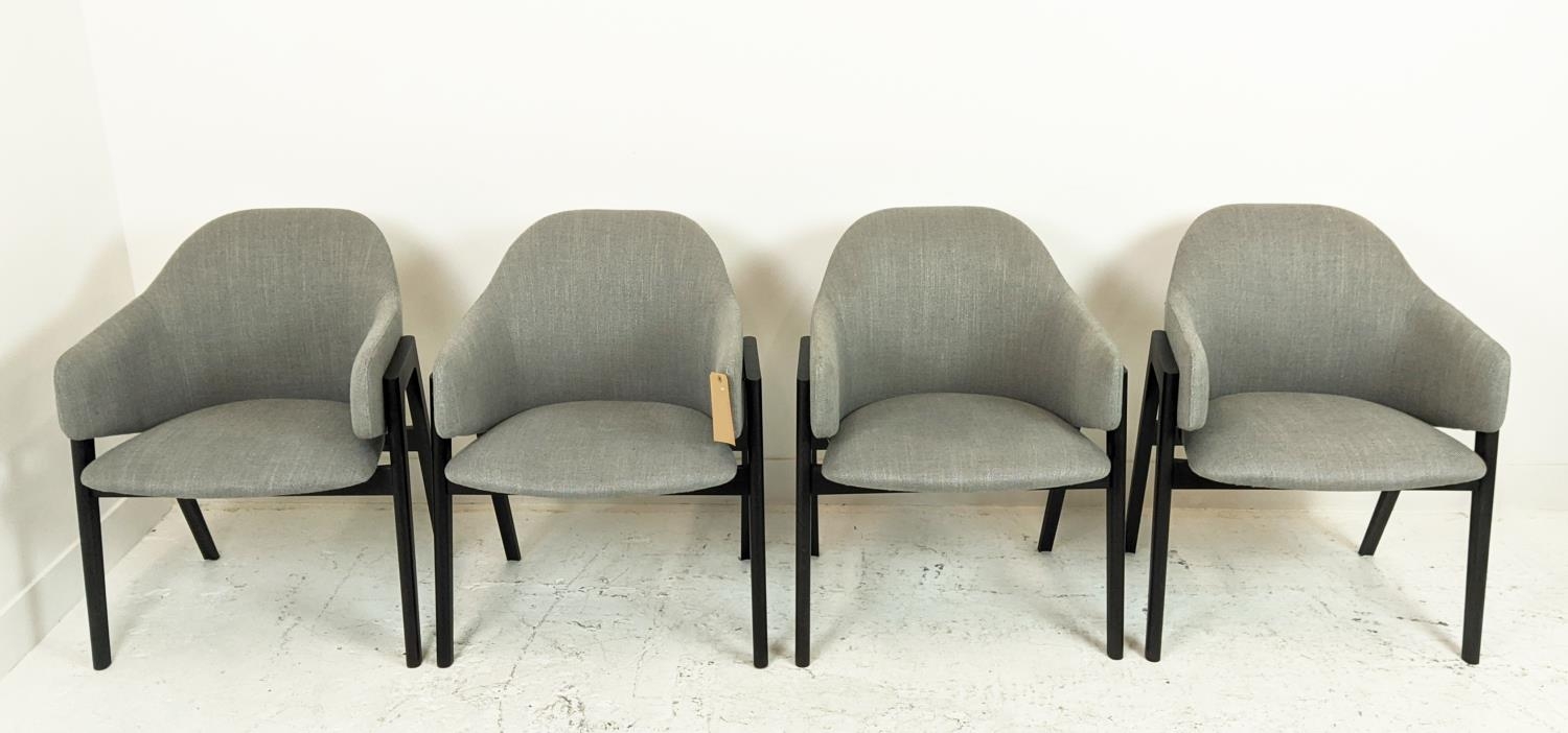 LINLEY SAVILLE DINING CHAIRS, a set of four, by Matthew Hilton, 80cm H approx. (4) - Image 2 of 11