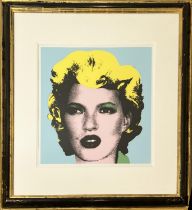 WEST COUNTRY PRINCE, 'Kate Moss', screen print, 55cm x 55cm (92cm x 92cm overall), stamped verso,