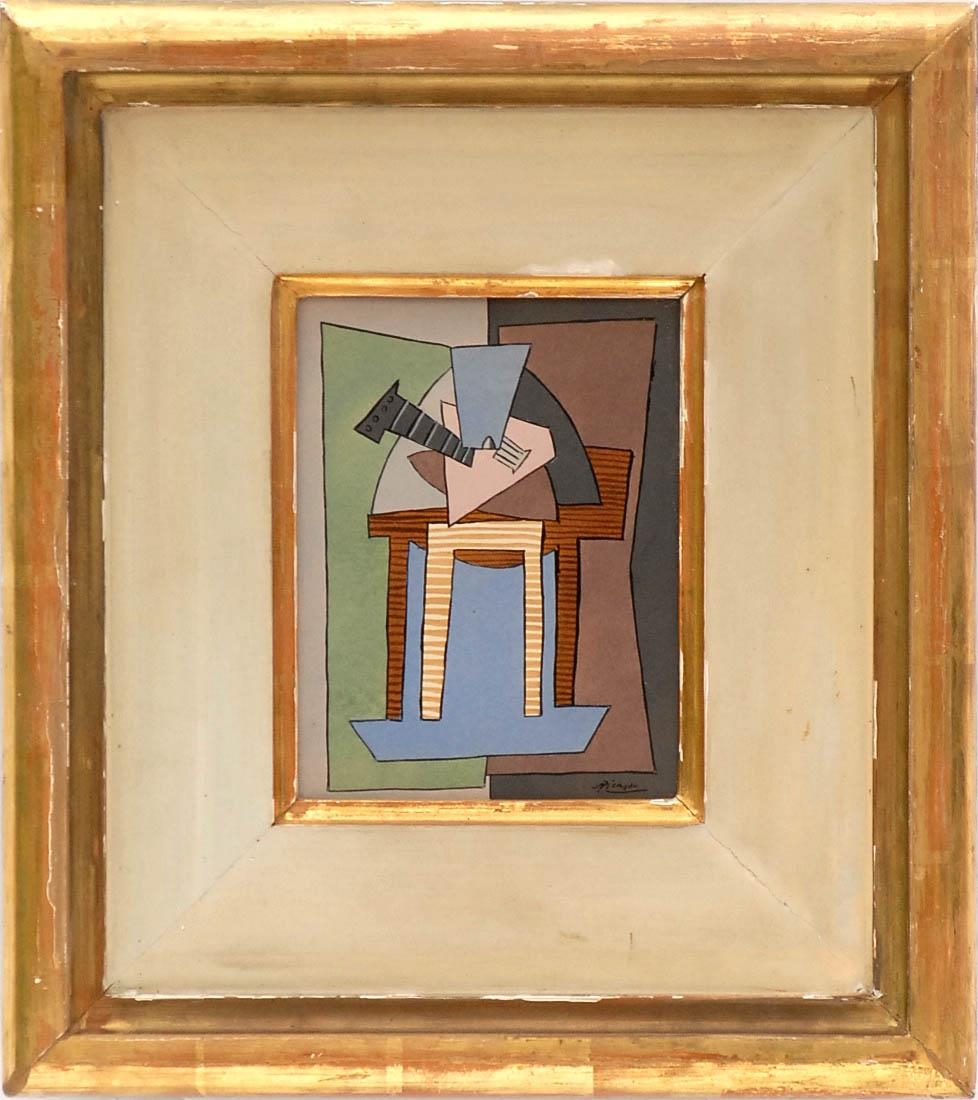 PABLO PICASSO (Spanish, 1881-1973), pair of rare Cubist pochoirs (after the 1920 watercolours), - Image 3 of 3