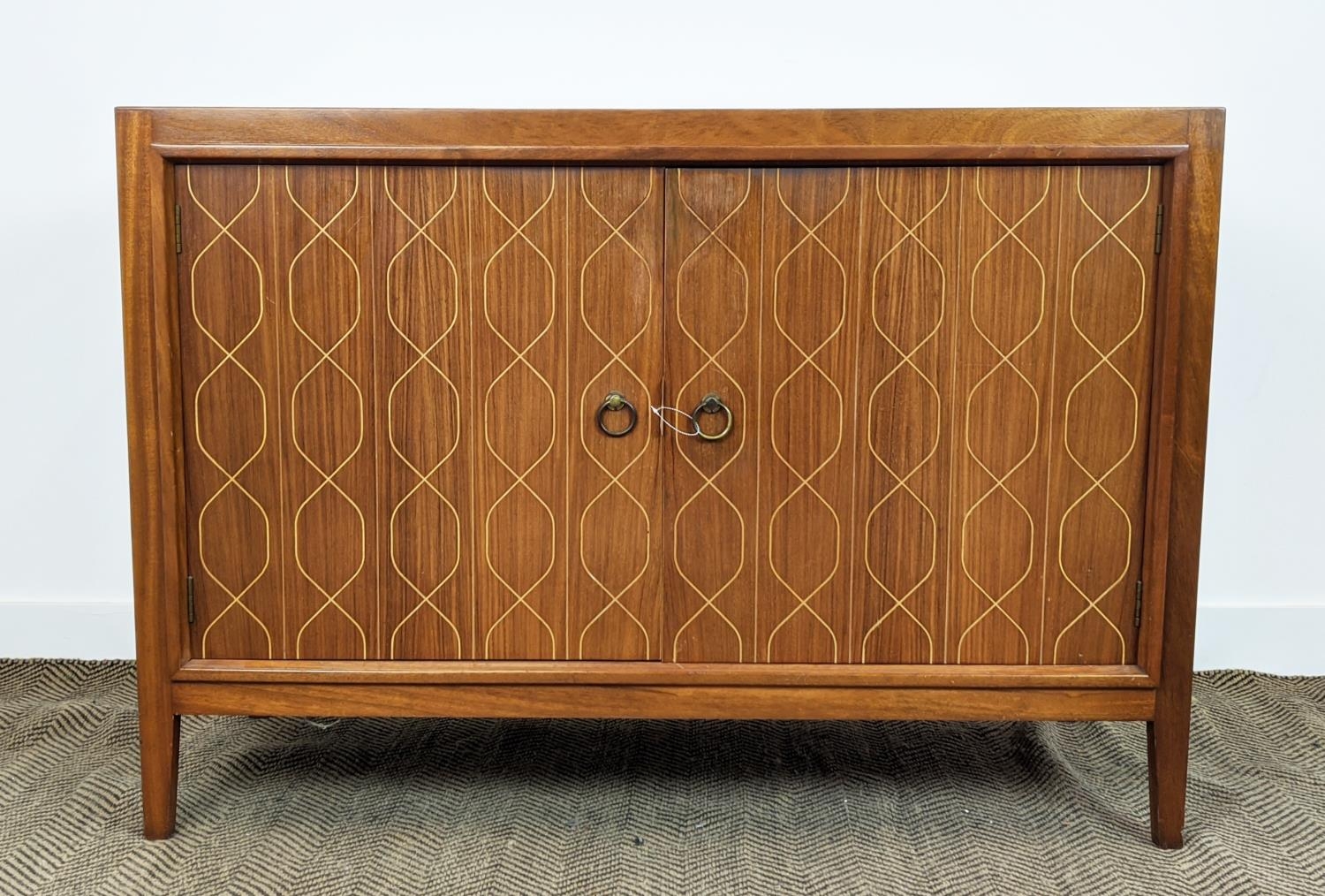 GORDON RUSSELL DOUBLE HELIX SIDEBOARD, circa 1950, sapele and teak with two doors, 84cm H x 122cm - Image 2 of 9