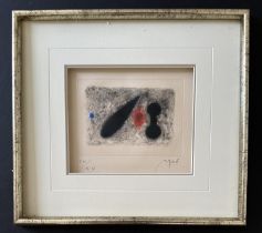 JOAN MIRO (1893-1983), Untitled, original etching and aquatint, in colours, signed by the artist
