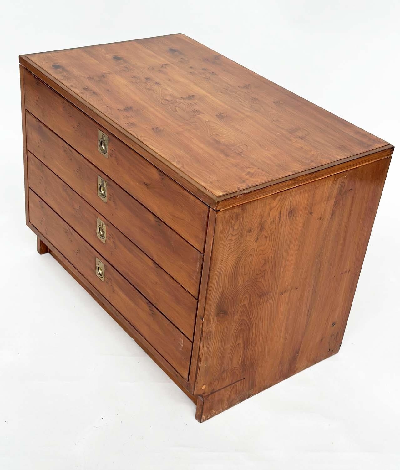 CHEST BY ARCHIE SHINE AND ROBERT HERITAGE, mid 20th century yewwood, with four drawers probably - Image 5 of 7