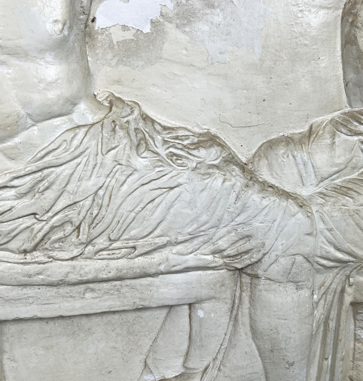 ELGIN MARBLES SCULPTURE PLASTER RELIEF, after the original Parthenon frieze, 146cm x 100cm H. - Image 6 of 6