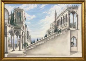 NICK BOULTER, 'Neapolitan Capriccio view', oil on canvas, 105cm x 150cm, signed and dated 85,