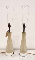 ATTRIBUTED TO BAROVIER & TOSO TABLE LAMPS, a pair, vintage 20th century, 51.5cm H approx. (2)