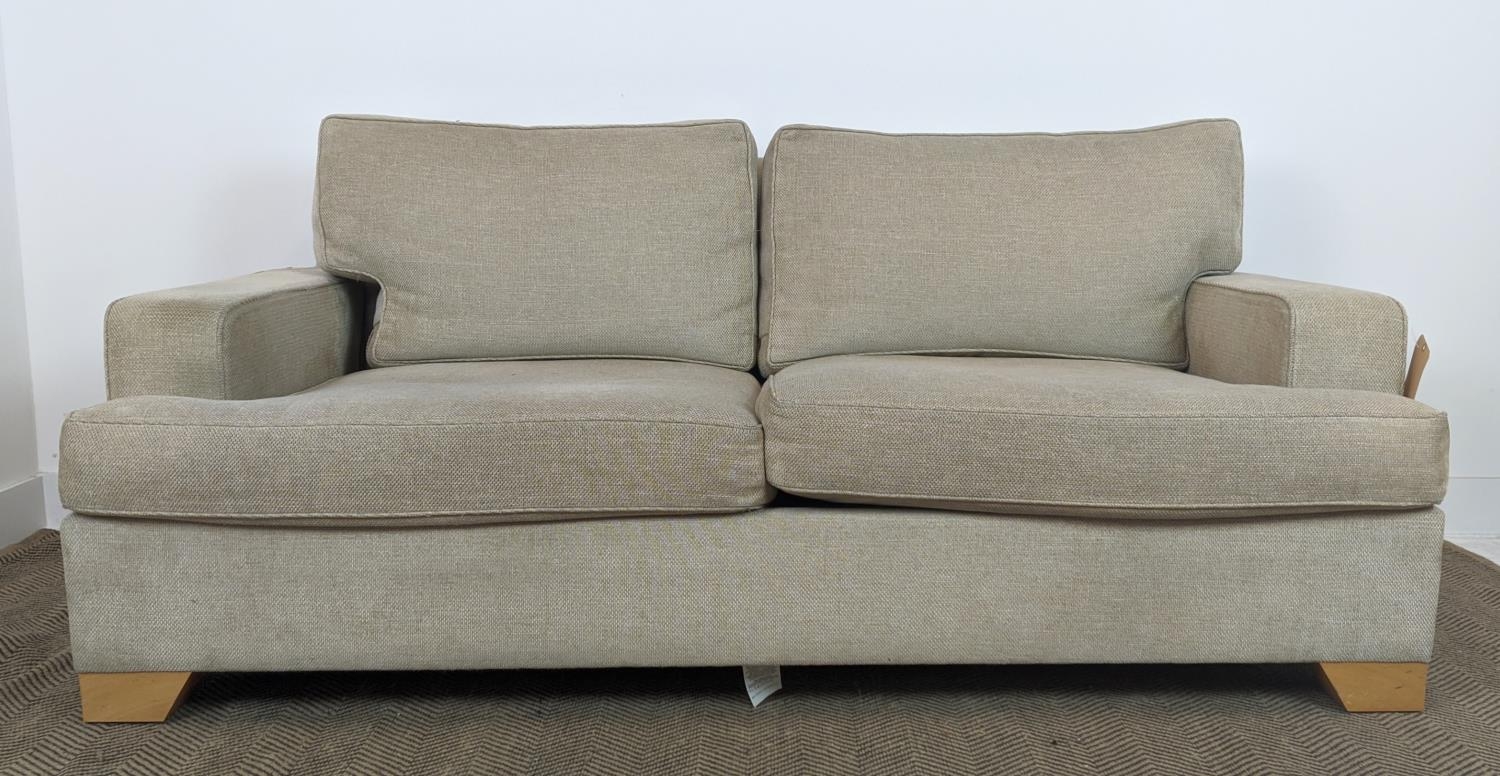 KINGCOME SHERWOOD SOFA, light brown upholstery, 181cm W x 75cm H x 95cm D. - Image 3 of 7