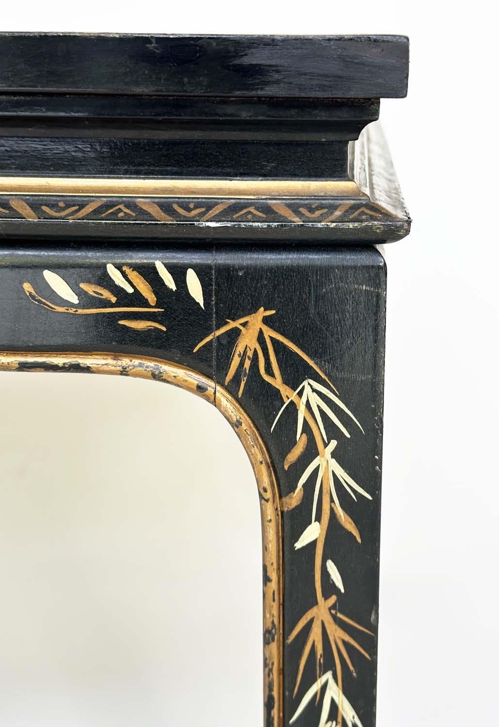 LOW TABLE, early 20th century rectangular lacquered and gilt polychrome chinoiserie hand painted - Image 2 of 7