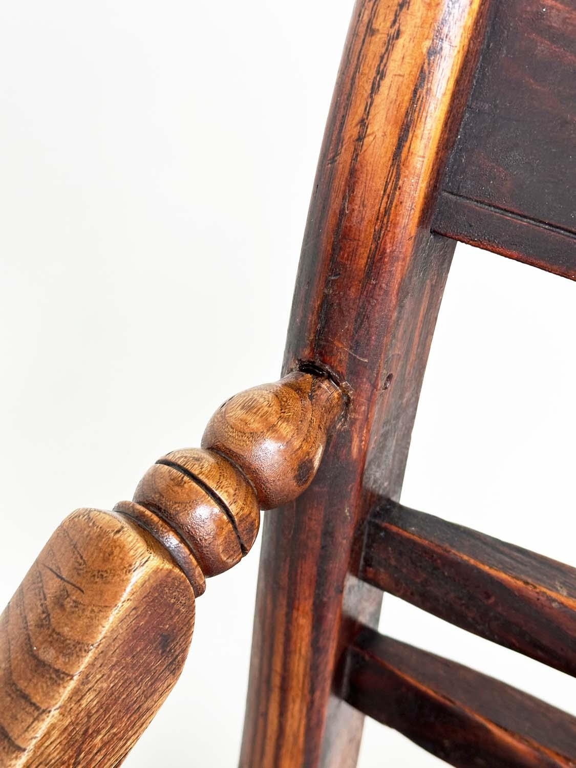 OXFORD ARMCHAIRS, a pair, 19th century English, High Wycombe, ash, elm and alder with shaped seats - Image 7 of 11