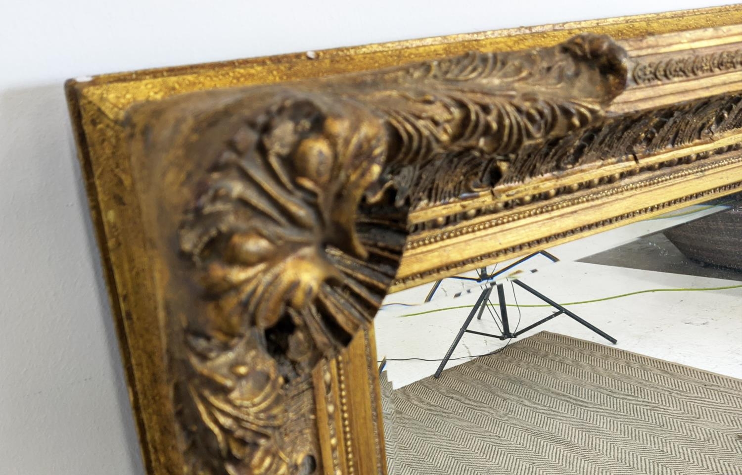 WALL MIRROR, 19th century style gilt framed with shell and leaf decoration, 121cm x 88cm. - Image 5 of 16