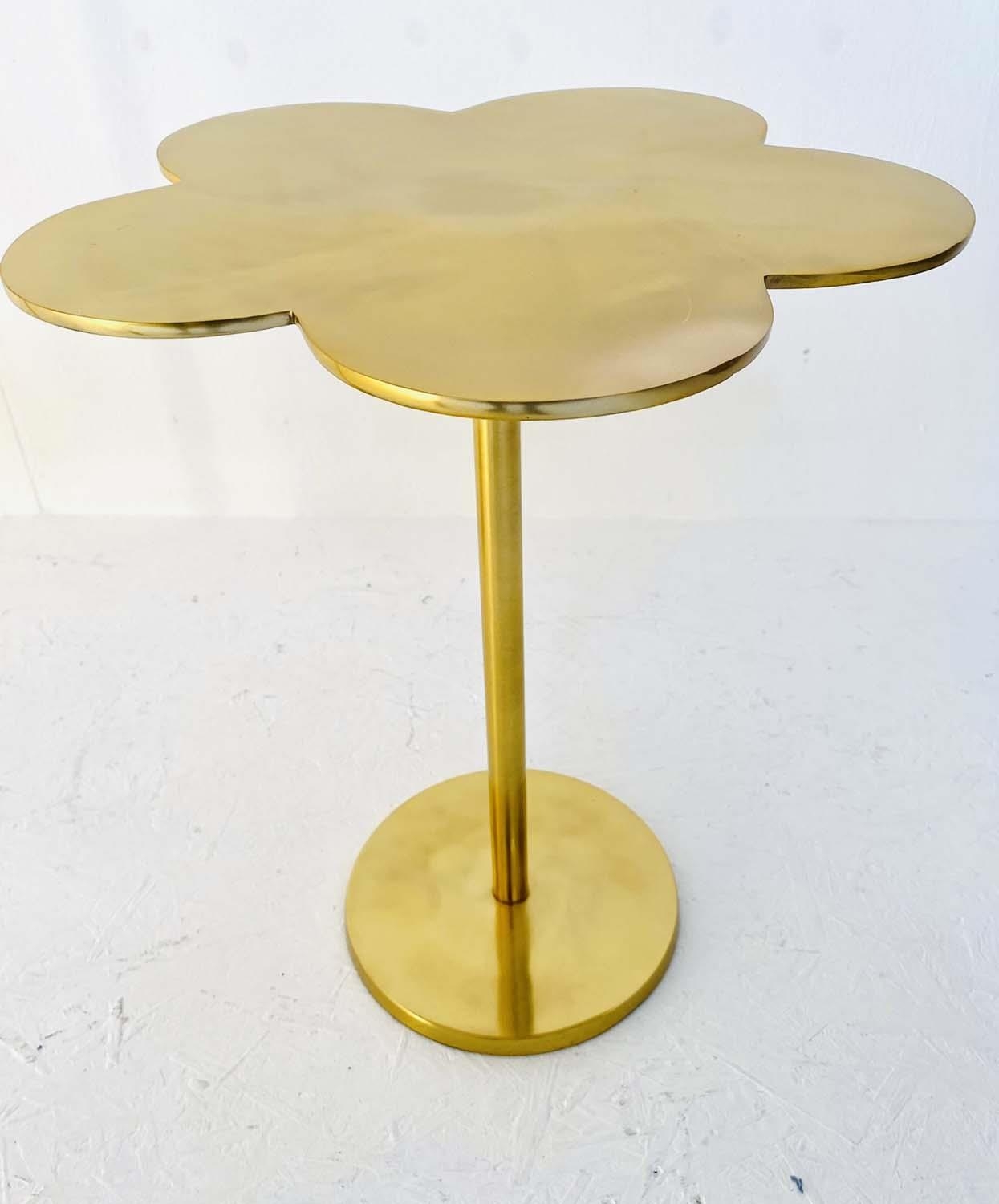 CLOVER SIDE TABLES, a pair, in gilt metal, 51cm H x 41cm x 41cm. (2) - Image 5 of 5