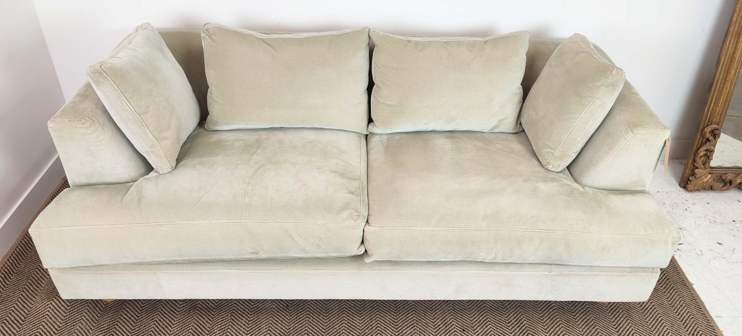 SINCLAIR MATTHEWS SANTA BARBARA SOFA, light green upholstery, 214cm W x 72cm H x 110cm D. - Image 2 of 9