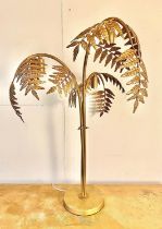 MAISON JANSEN STYLE PALM TREE TABLE LAMP, 86cm high, 60cm diameter, gilt metal.