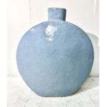 CHINESE STYLE MOON VASE, light blue glazed ceramic, 72cm H x 70cm W