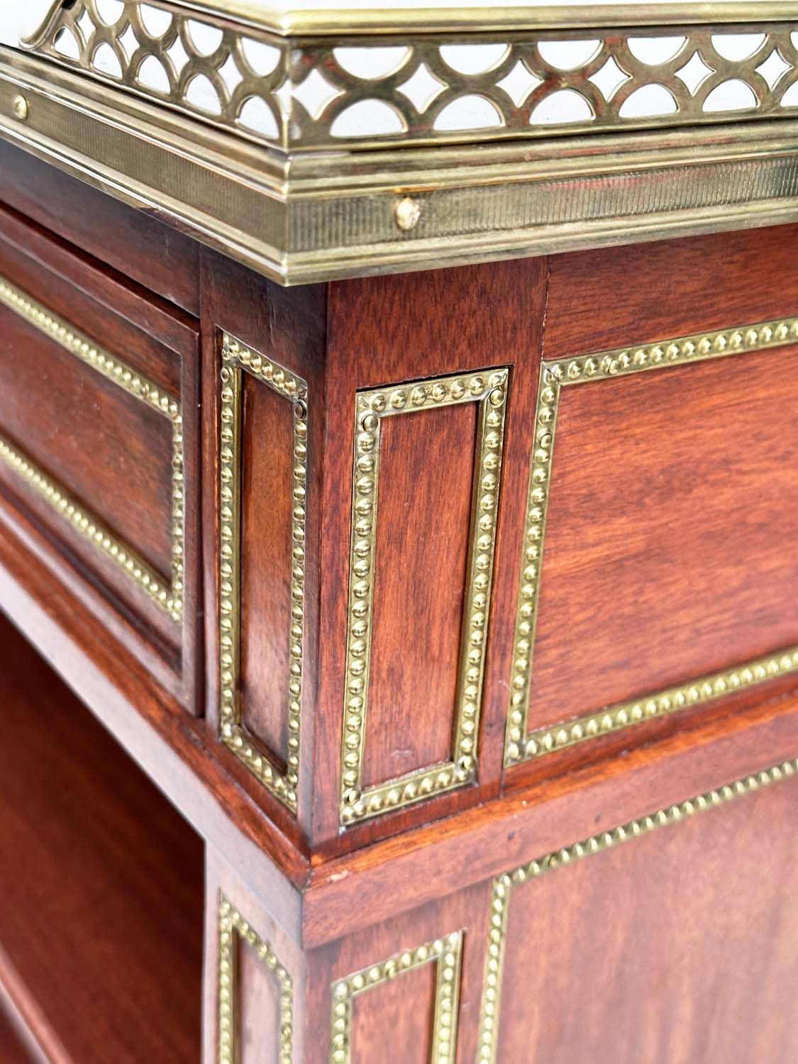 OPEN BOOKCASE, French Directoire style mahogany and gilt metal mounted with gallery, drawer and - Bild 12 aus 14