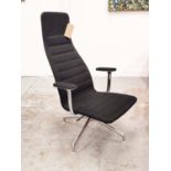 CAPPELLINI LOTUS CHAIR, by Jasper Morrison, black fabric, 67cm W x 110cm H.