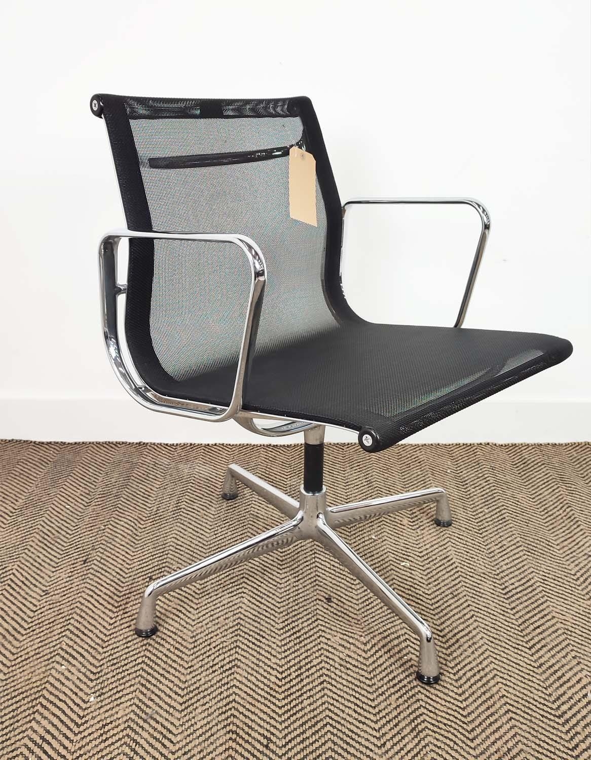 VITRA ALUMINIUM GROUP CHAIR, designed by Charles and Ray Eames, 57cm W x 85cm H, bears label.