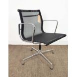 VITRA ALUMINIUM GROUP CHAIR, designed by Charles and Ray Eames, 57cm W x 85cm H, bears label.