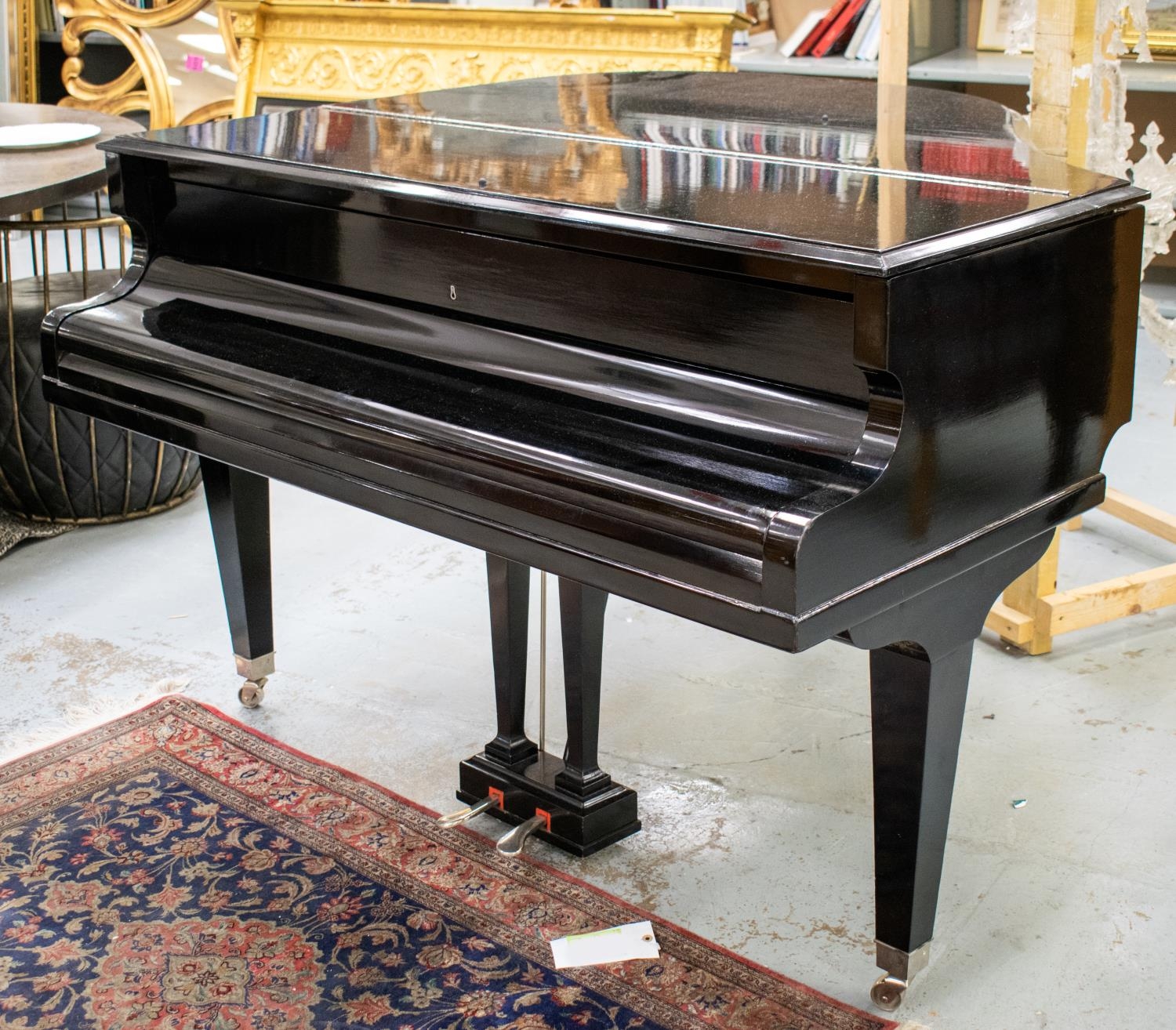 BABY GRAND PIANO BY JOHN BROADWOOD AND SONS, 20th century ebonised, 97cm H x 143cm x 130cm. - Image 10 of 12