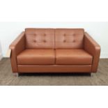 DAVISON HIGHLY SOFA, 142.5cm, tan leather.