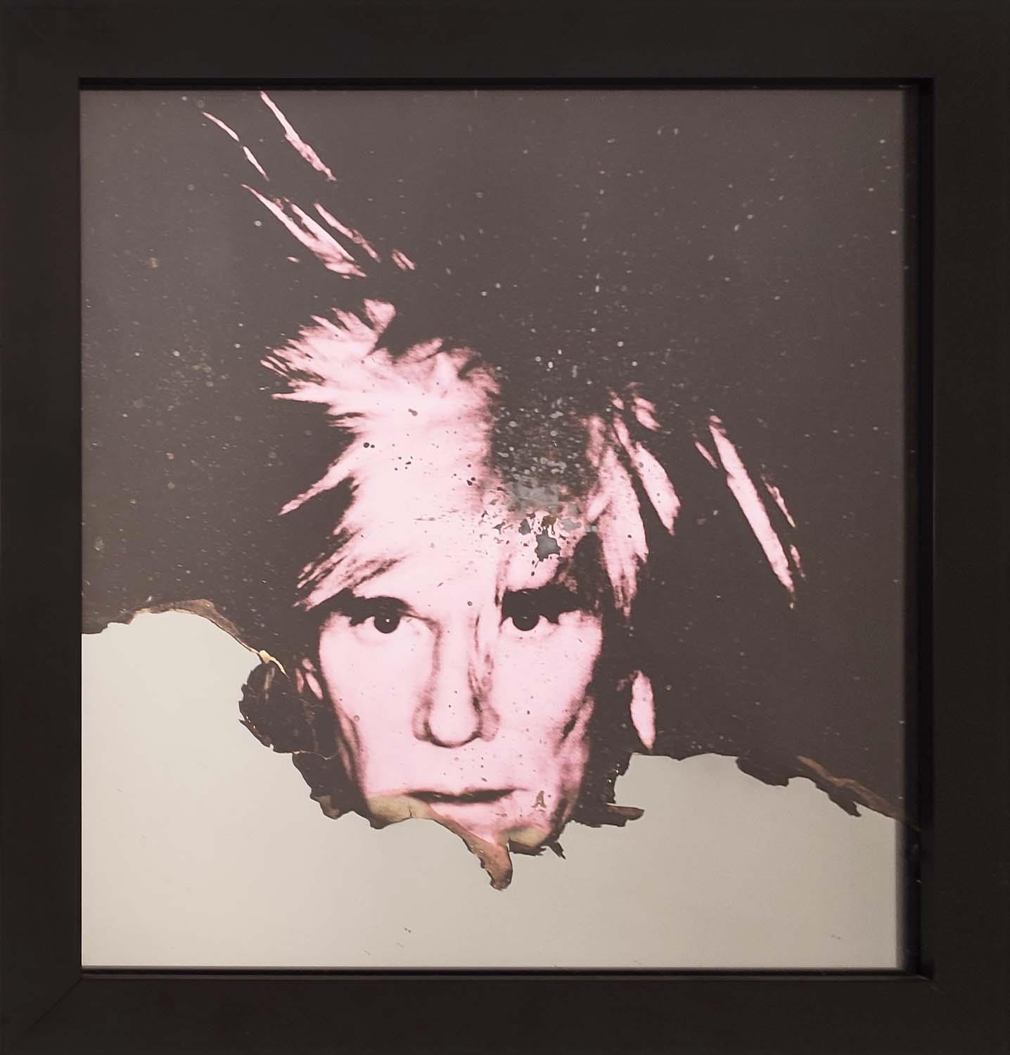 AFTER ANDY WARHOL, 'Andy Warhol self portraits', 53cm x 49cm, framed. (2) - Bild 2 aus 2