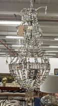 CHANDELIER, of large proportions, with tiers, 120cm H.