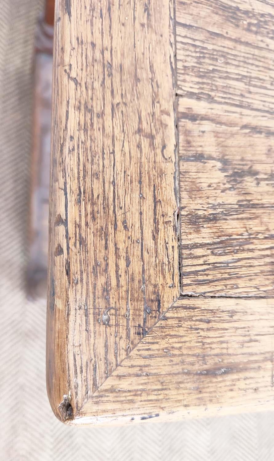 REFECTORY TABLE, late 19th century French oak with pot board, 79cm H x 199cm x 64cm. - Image 11 of 12