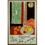 HENRI MATISSE, Nice Travail et Joie, large lithographic travel poster, 100cm x 65cm. (Subject to ARR