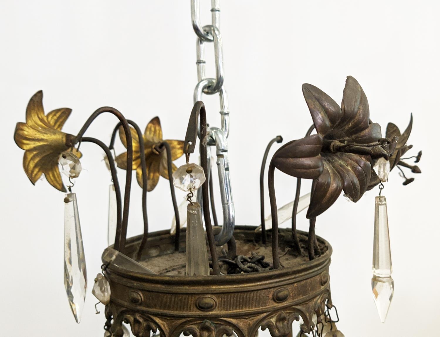 CHANDELIER, late 19th/early 20th century French, six branch, 100cm H approx. - Image 8 of 12