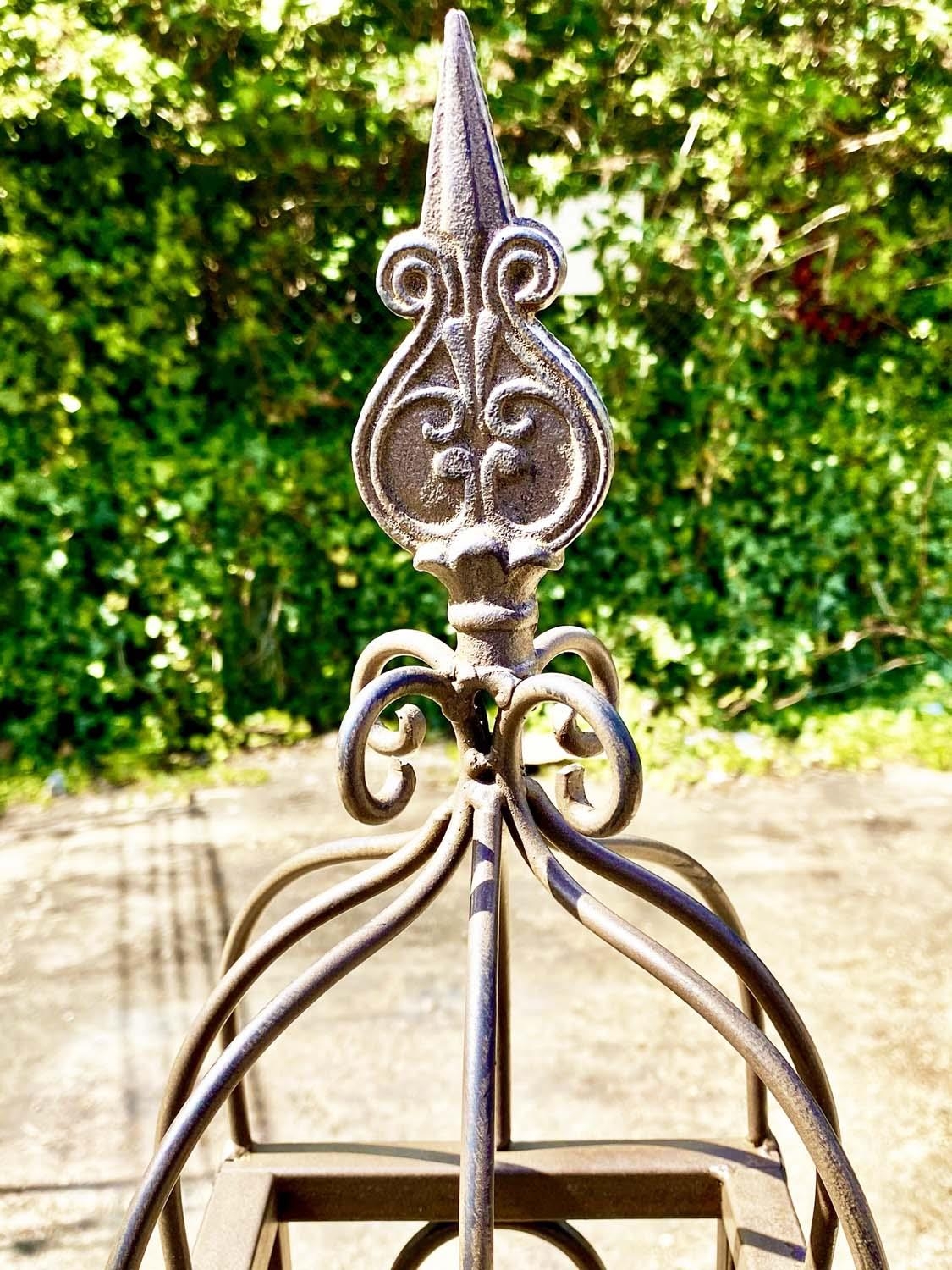 ARCHITECTURAL GARDEN GATE, wrought metal, 136cm high x 144cm wide x 28cm deep - Image 4 of 4
