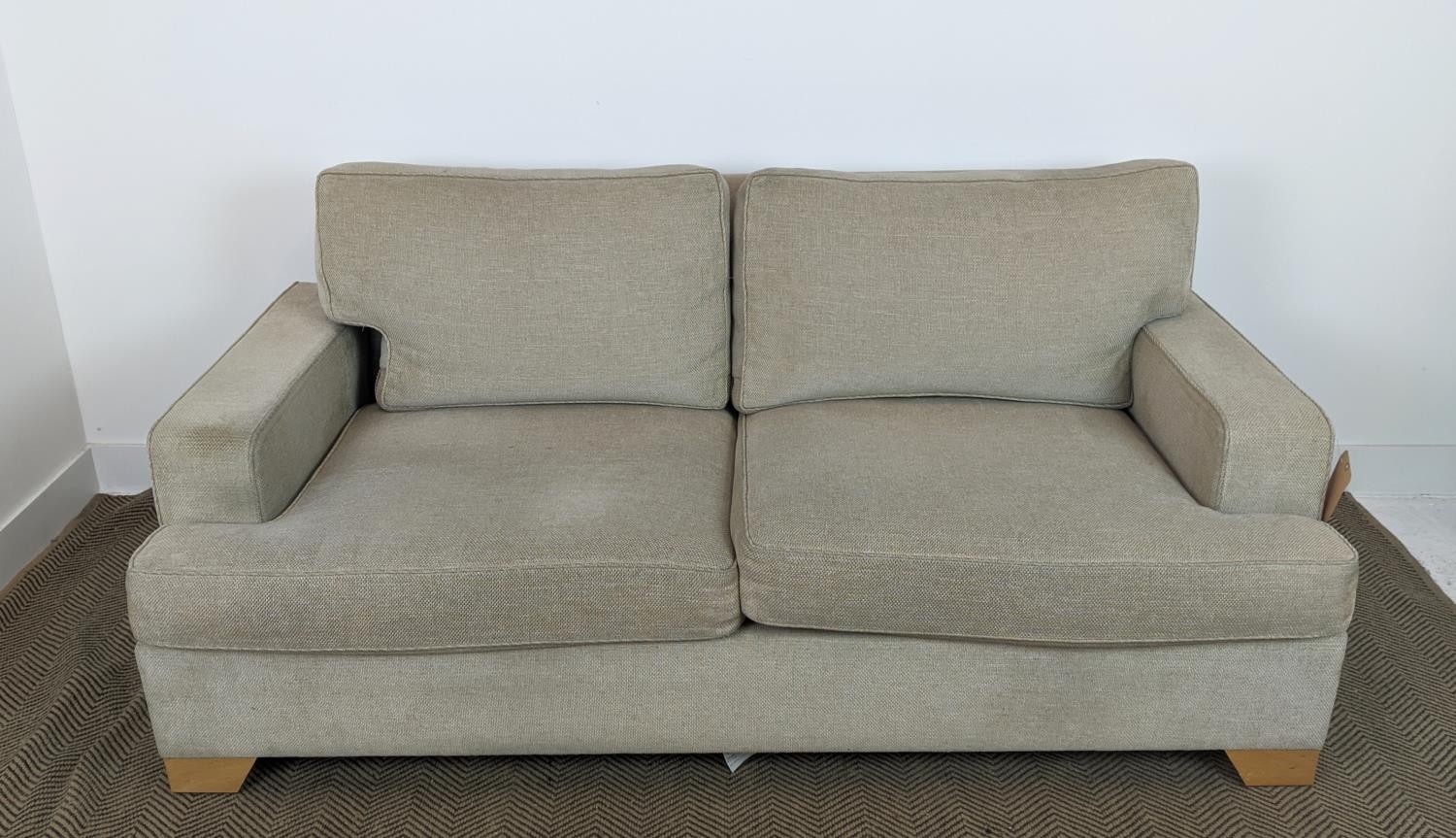 KINGCOME SHERWOOD SOFA, light brown upholstery, 181cm W x 75cm H x 95cm D. - Image 2 of 7