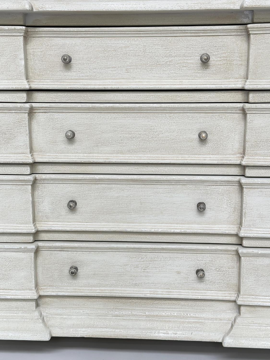 COMMODE, early Italian style traditionally grey painted with four long drawers, 92cm W x 47cm D x - Bild 8 aus 14