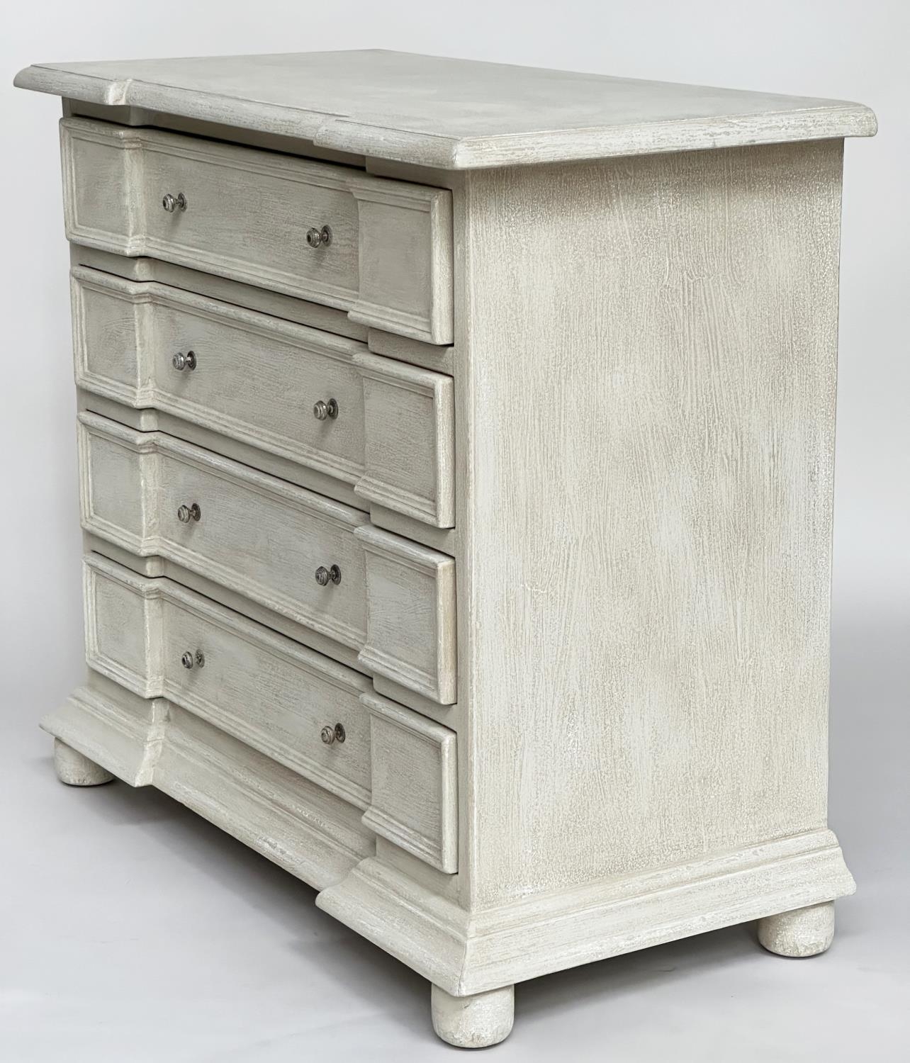 COMMODE, early Italian style traditionally grey painted with four long drawers, 92cm W x 47cm D x - Bild 13 aus 14