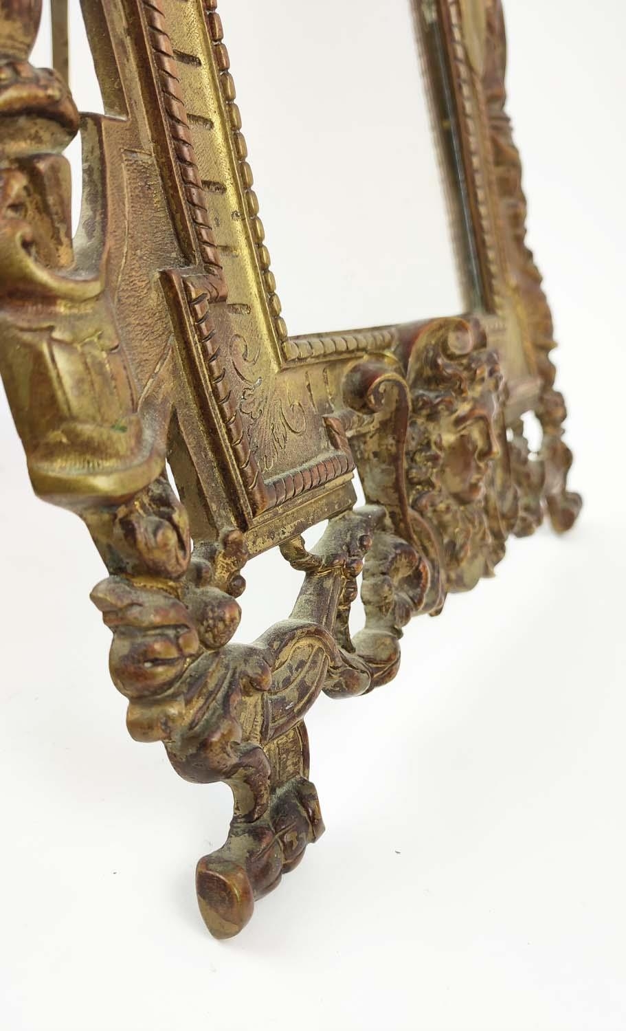 A LATE 19TH CENTURY FRENCH EASEL MIRROR, circa 1870, Renaissance revival bronze with cast embossed - Bild 13 aus 16