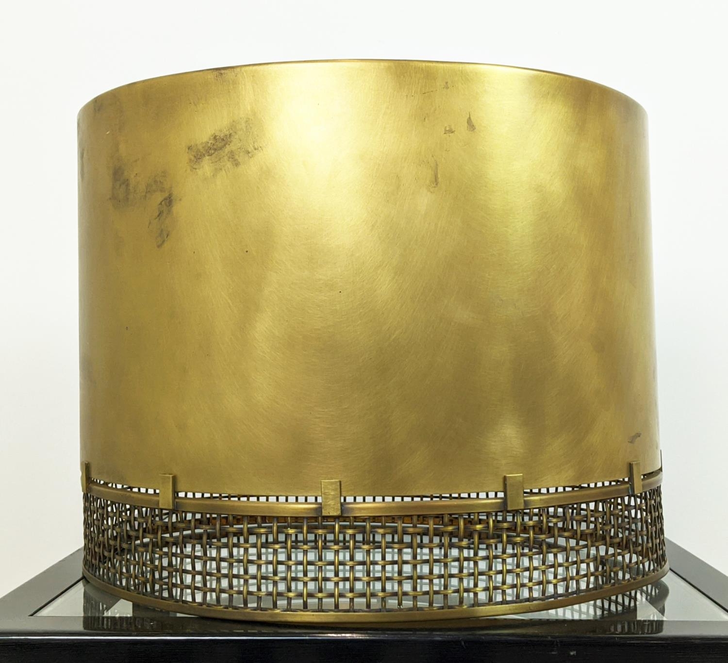 TABLE LAMP, matt black with a brass shade, 51cm x 99cm H. - Bild 10 aus 18