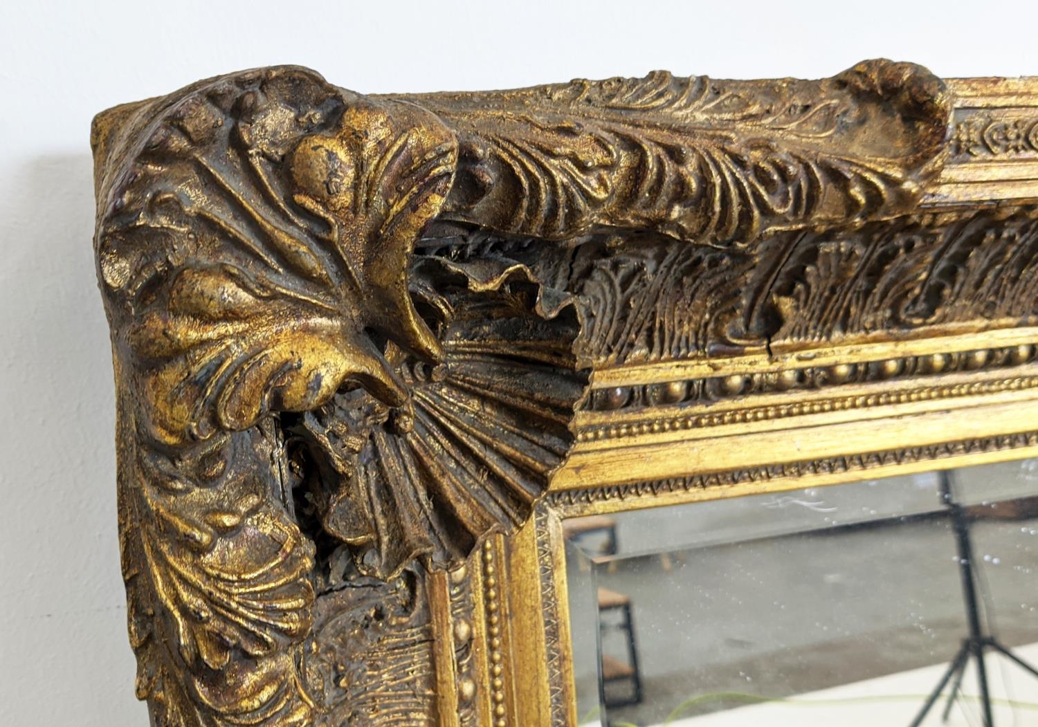 WALL MIRROR, 19th century style gilt framed with shell and leaf decoration, 121cm x 88cm. - Image 7 of 16
