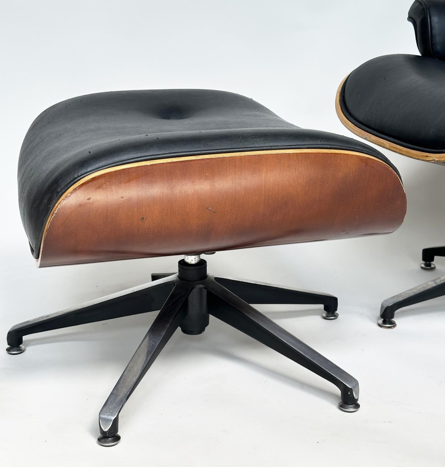 LOUNGER AND OTTOMAN AFTER CHARLES AND RAY EAMES, 81cm W. - Image 7 of 10