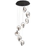 CHANDELIER, contemporary abstract LED light design, 200cm drop approx.