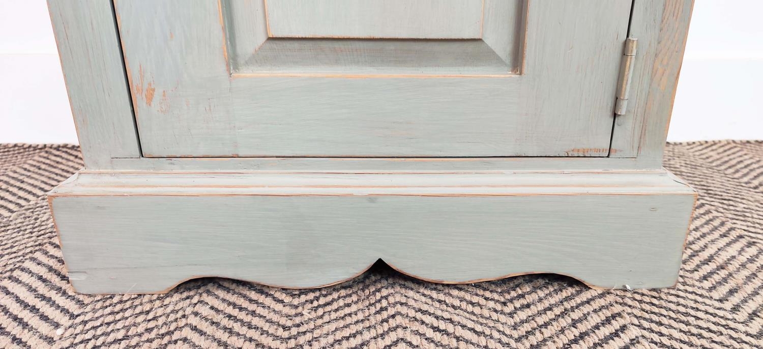 BEDSIDE CABINETS, a pair, grey painted, each with drawer and door, 60cm H x 40cm x 36cm. (2) - Image 7 of 16