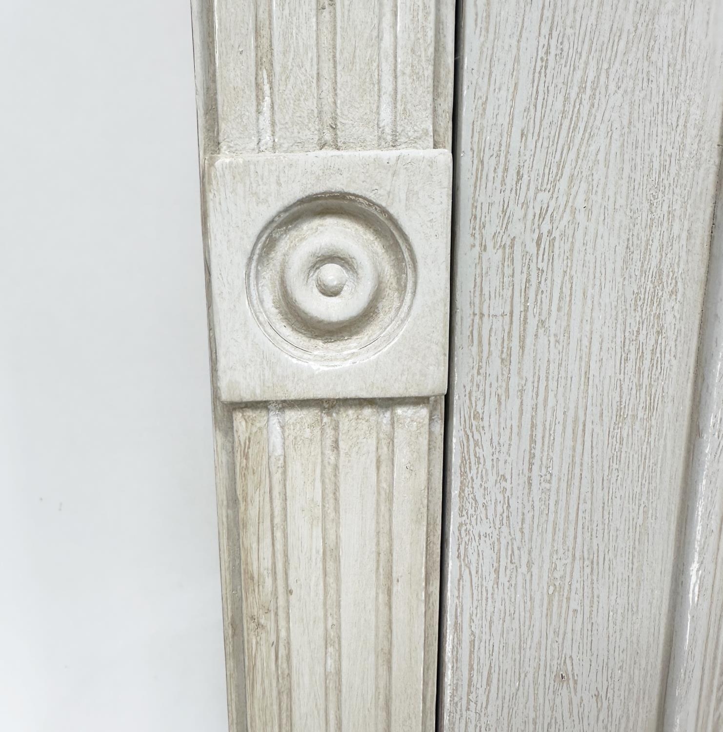 ARMOIRE, 19th century style French traditionally grey painted with two panelled doors enclosing - Bild 13 aus 16