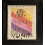 MARC CHAGALL (1887-1985), 'Galerie Maeght, Paris', lithograph, 50cm x 40cm, framed.