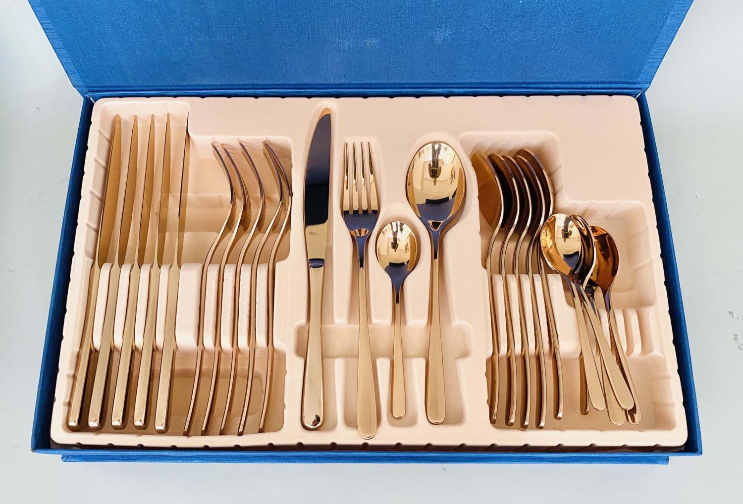 CANTEENS OF CUTLERY, a pair, each with 24 pieces, boxed, 42cm x 26.5cm x 5.5cm. (2) - Image 3 of 3