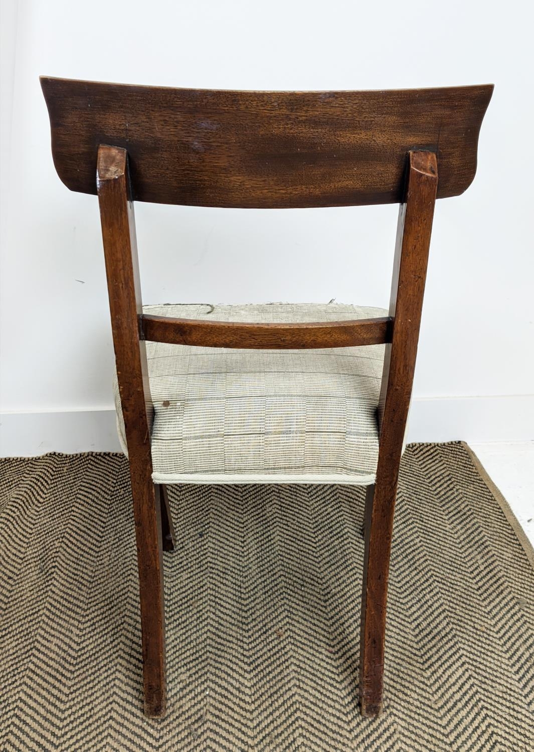 DINING CHAIRS, a set of six, circa 1830, mahogany with stuffover seats, 86cm H x 49cm x 48cm. (6) - Image 15 of 16