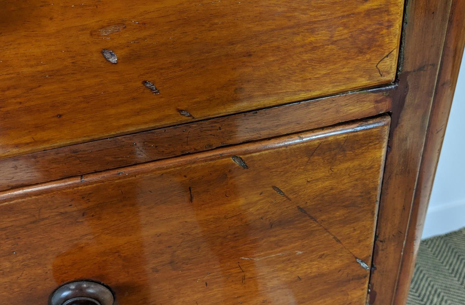 CHEST, Victorian mahogany with five drawers, 122cm H x 123cm x 56cm. - Bild 15 aus 22