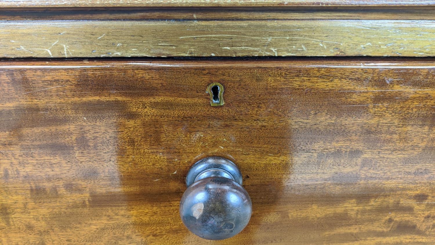 CHEST, Victorian mahogany with five drawers, 119cm H x 120cm x 50cm. - Bild 13 aus 20