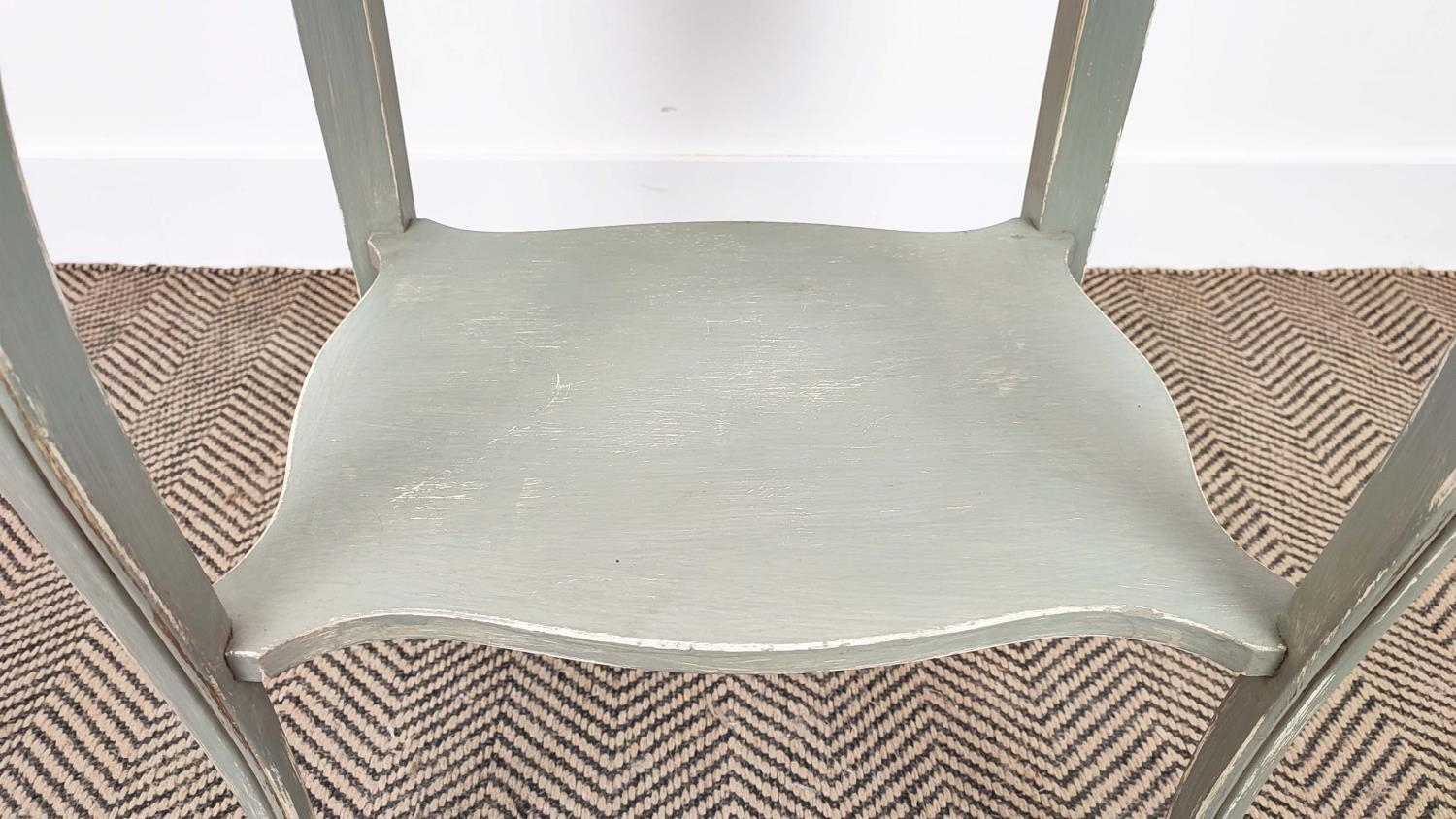 BEDSIDE TABLES, a pair, Louis XV style grey painted each with single drawer, 72cm H x 50cm x - Bild 13 aus 18