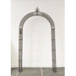 ARCHITECTURAL GARDEN ARBOUR ARCHES, a pair, 245cm H x 130cm W. (2)