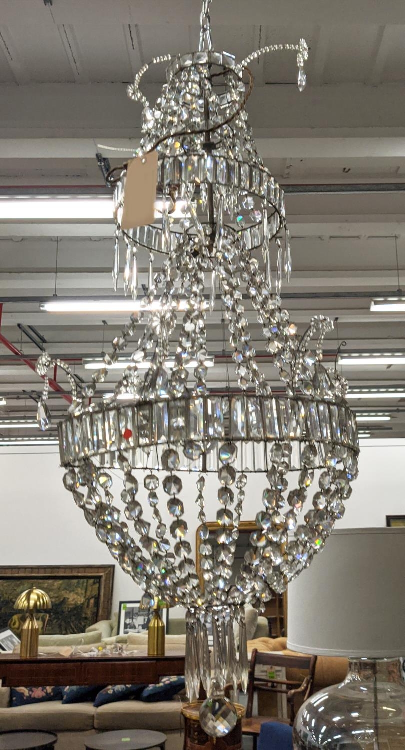 CHANDELIER, of large proportions, with tiers, 120cm H. - Bild 3 aus 14