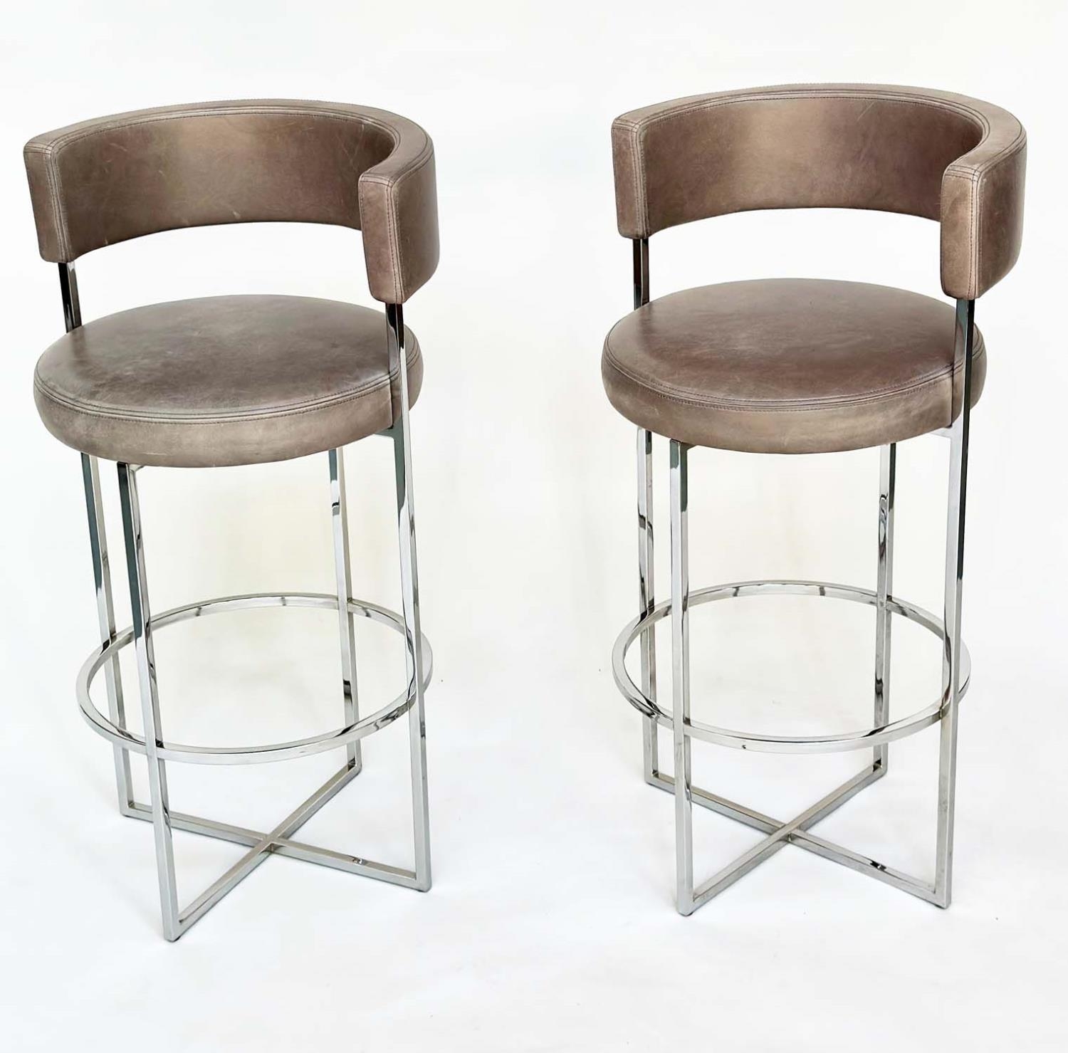 PORADA SIRIO STOOLS, a pair, Giuseppe Vigario, 92cm H x 69cm H (seat). - Image 2 of 7