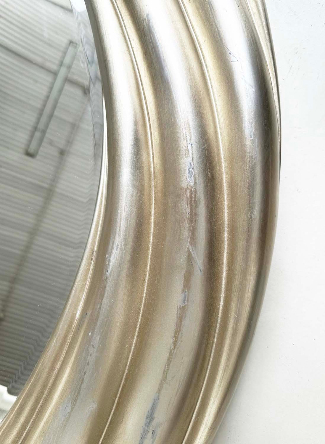 R. V. ASTLEY CIRCULAR WALL MIRROR, leaf silvered rope swirl with bevelled mirror plate, 114cm W. - Image 5 of 5